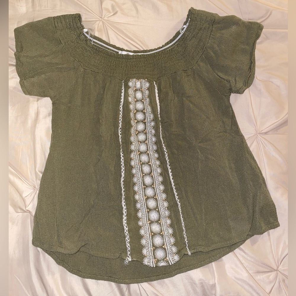 Miss Me off the shoulder cropped top